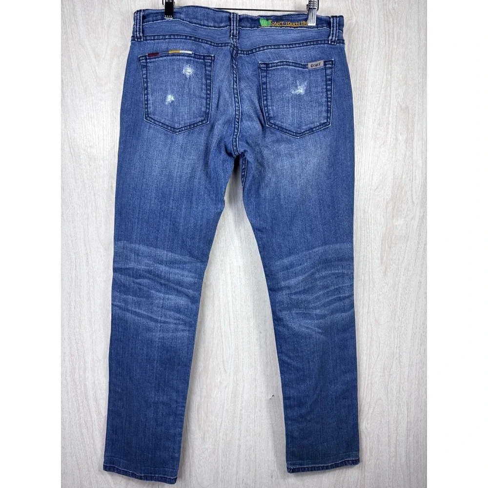 Cruel‎ Girl Rhyon Jeans Womens 29 Cactus Embroidered Boyfriend Western Cropped